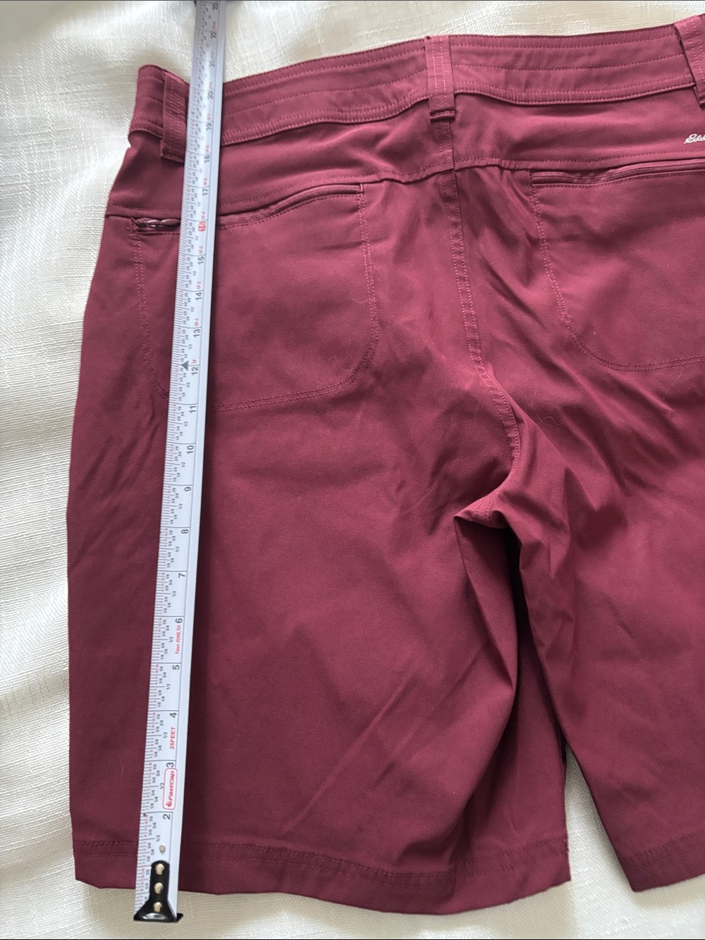 Eddie Bauer Burgundy Flat-Front Women's Shorts - Picture 7 of 7
